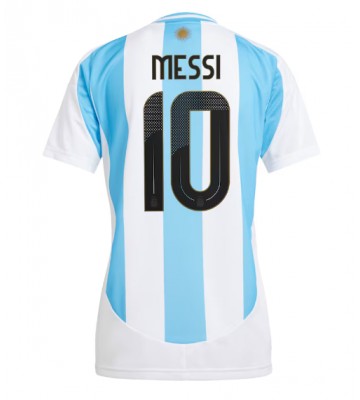 Argentina Lionel Messi #10 Hemmatröja Dam Copa America 2024 Kortärmad
